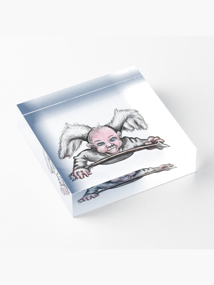 Alternate view of Mischievous Cupid Angel Acrylic Block