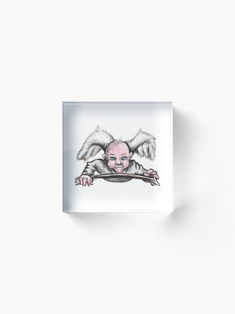 Alternate view of Mischievous Cupid Angel Acrylic Block
