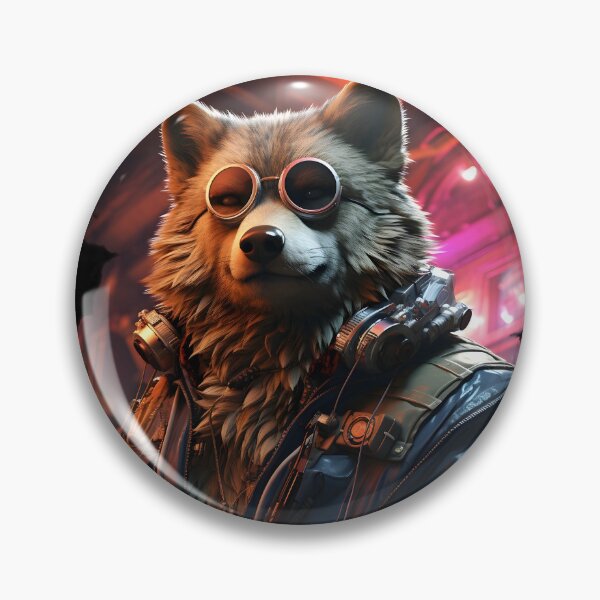 Item preview, Cyberpunk Confidence - Bold Wolf with Attitude designed and sold by BNCH44.