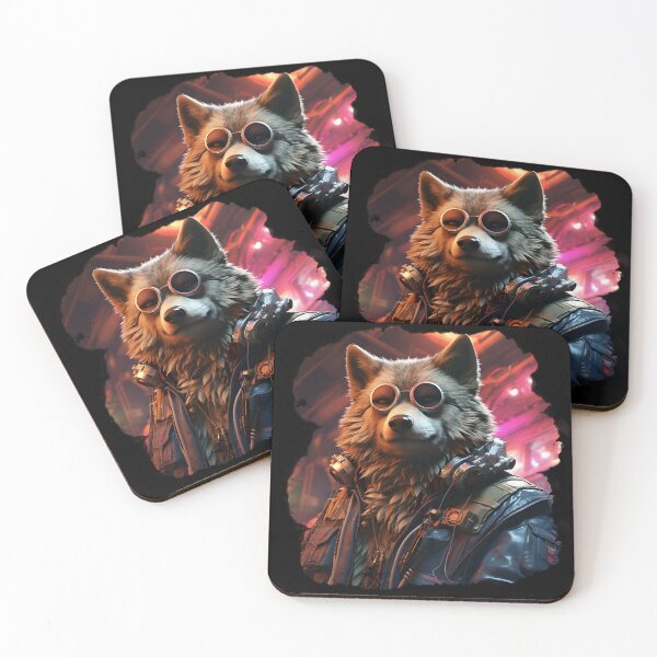 Item preview, Cyberpunk Confidence - Bold Wolf with Attitude designed and sold by BNCH44.