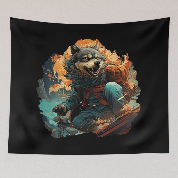 Item preview, Savage Fusion - Wolf Hero in Modern Comic Style designed and sold by BNCH44.