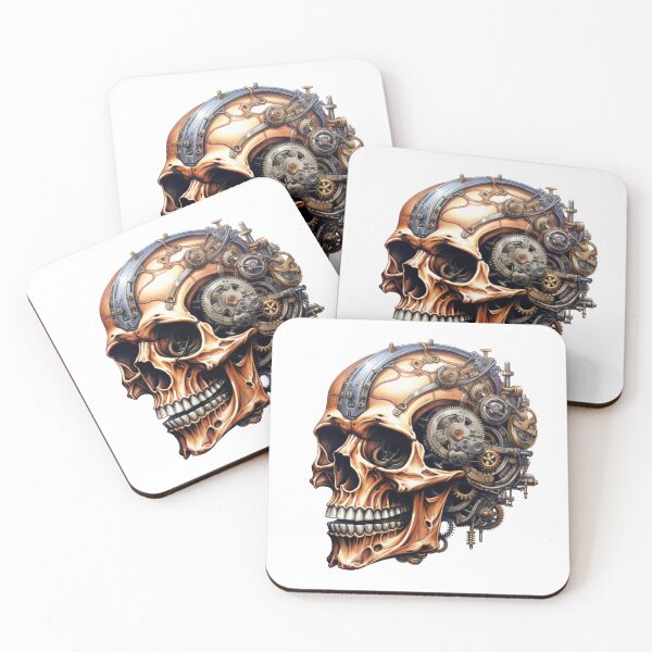 Item preview, Steampunk Skull with Clockwork Gears designed and sold by SchorlCraft.