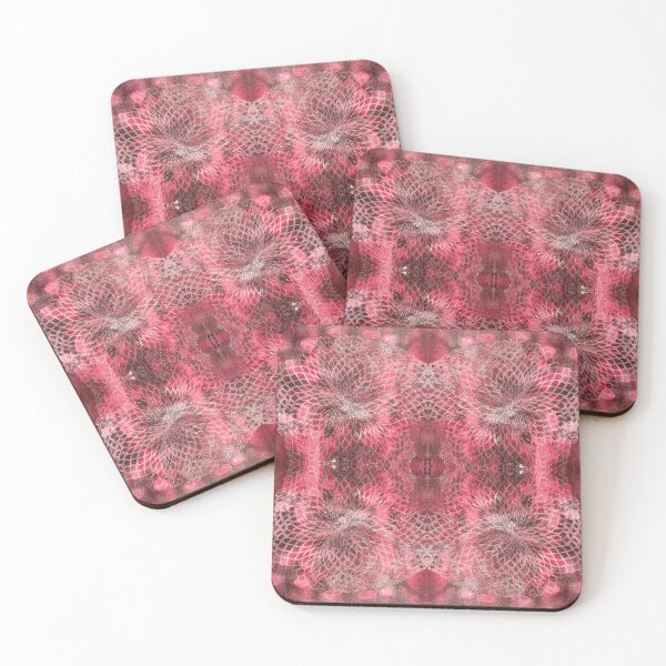 Item preview, Pinky Red Netting Monoprint Pattern II designed and sold by vallisrowe.