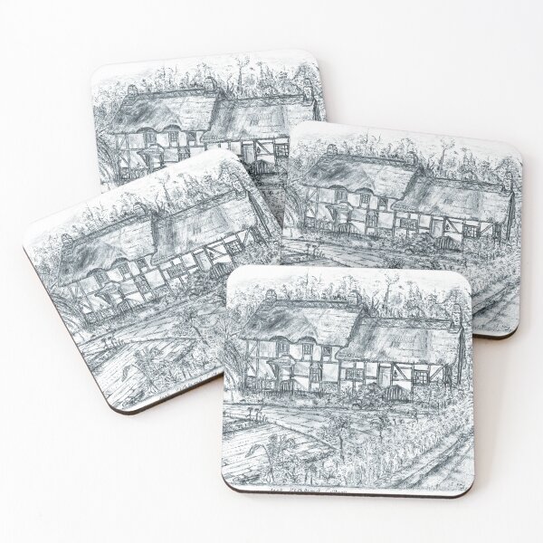 Item preview, Anne Hathaway's Cottage Drawing, Azure, Stratford-upon-Avon, Warwickshire designed and sold by studioSharonKay.
