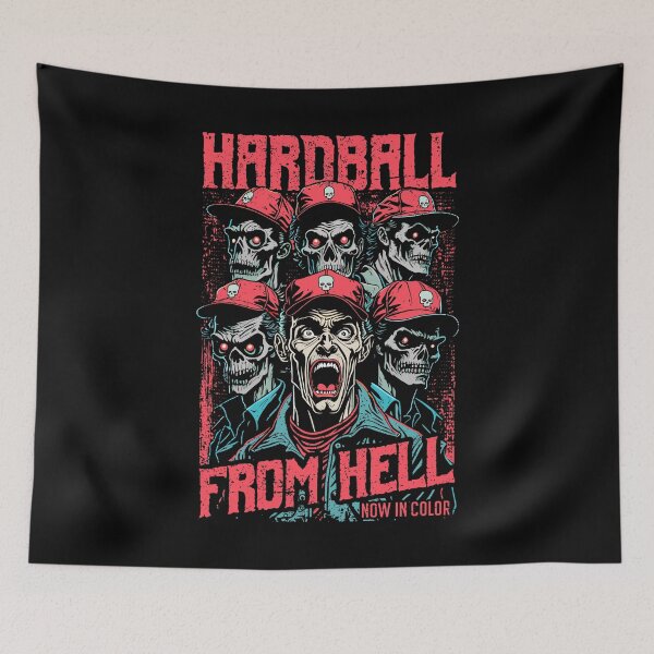 Item preview, Baseball Halloween Funny Retro Zombie Horror Movie Poster designed and sold by GrandeDuc.