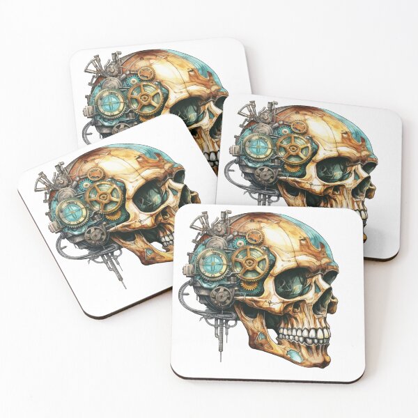 Item preview, Steampunk Skull with Clockwork Gears designed and sold by SchorlCraft.