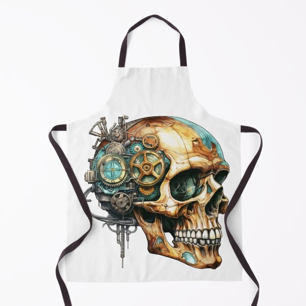 Item preview, Steampunk Skull with Clockwork Gears designed and sold by SchorlCraft.