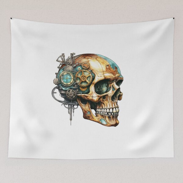 Item preview, Steampunk Skull with Clockwork Gears designed and sold by SchorlCraft.
