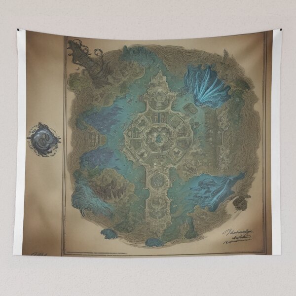 Item preview, City of Door Water Deep Ruin Maps designed and sold by Yellowriversss.