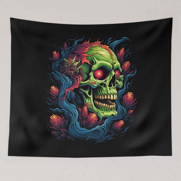 Item preview, Vibrant Colorful Zombie Skull designed and sold by Vinson-MFG.