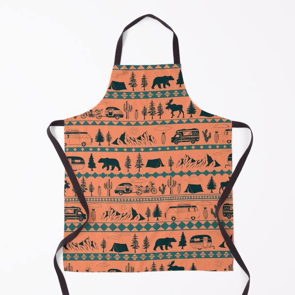 Item preview, Retro Road Trip Seamless Pattern - Desert Pink & Turquois designed and sold by EcoElsa.