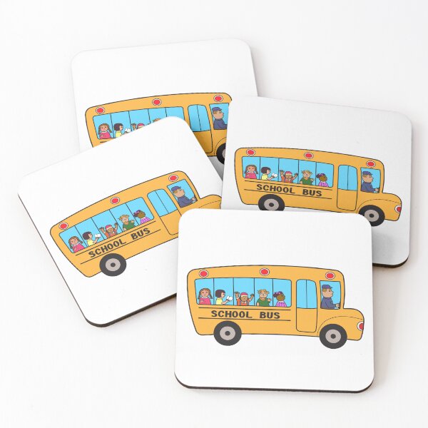 Item preview, School bus with group of school children. Flat design drawing isolated on white background d. designed and sold by Nalidsa Sukprasert.