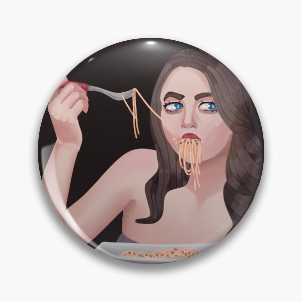 Item preview, Girl eating spaghetti designed and sold by GiezaDesign.