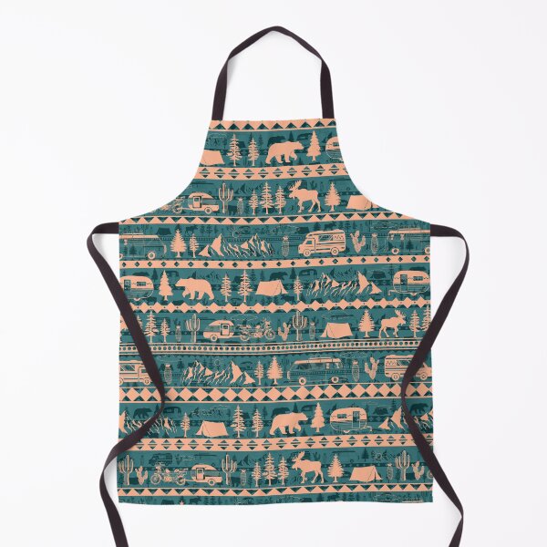 Item preview, Retro Road Trip Seamless Pattern - Turquois & Desert Blush designed and sold by EcoElsa.