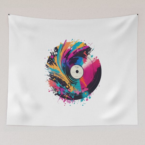 Item preview, Colorful Spiral Vinyl Record designed and sold by WildPugShop.