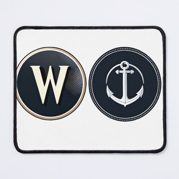 Item preview, W anchor design for t-shirt, hoodie,  designed and sold by Essiny Designs.