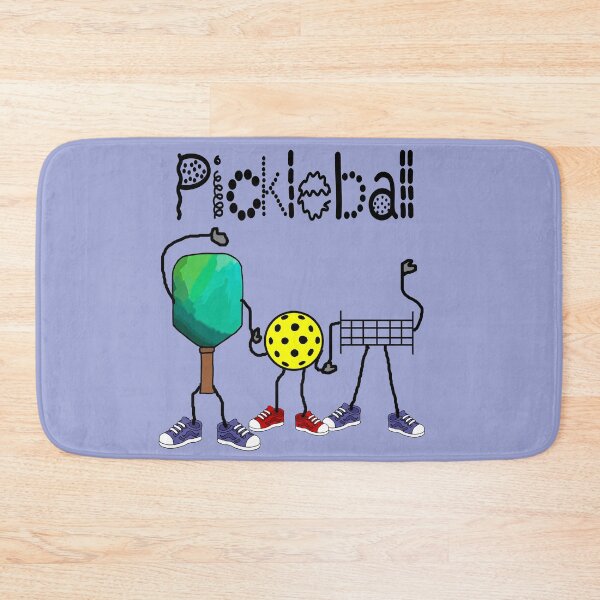 Item preview, Funny Pickleball Paddle, Net and Ball Sports Cartoon designed and sold by Nature's Fancy.