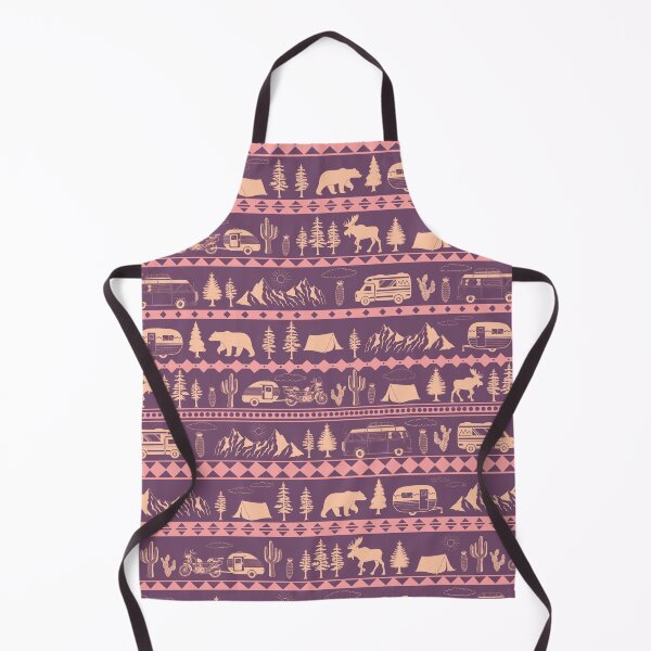 Item preview, Retro Road Trip Seamless Pattern - Dusty Sunset Palette designed and sold by EcoElsa.