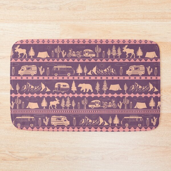 Item preview, Retro Road Trip Seamless Pattern - Dusty Sunset Palette designed and sold by EcoElsa.