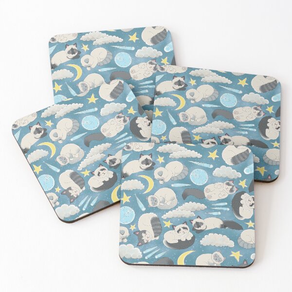 Item preview, Copy of Sleeping Celestial Ragdolls Seamless Pattern - Story Book Starry Blue designed and sold by EcoElsa.