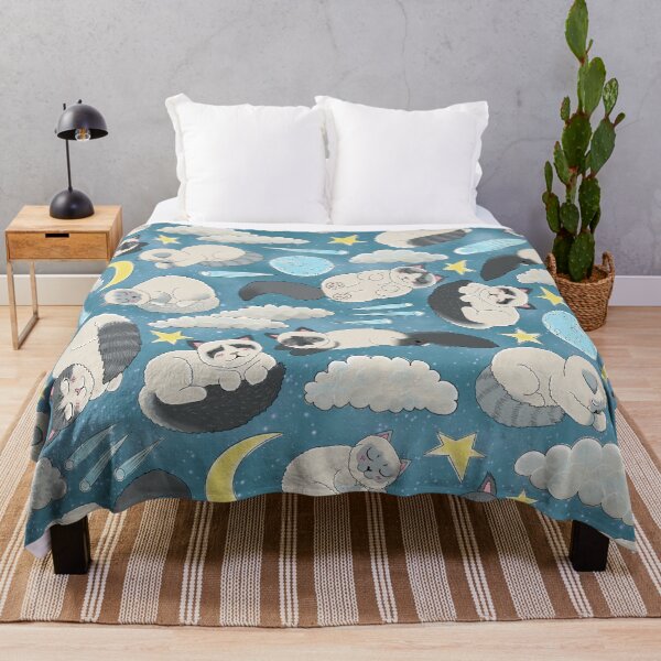 Item preview, Copy of Sleeping Celestial Ragdolls Seamless Pattern - Story Book Starry Blue designed and sold by EcoElsa.