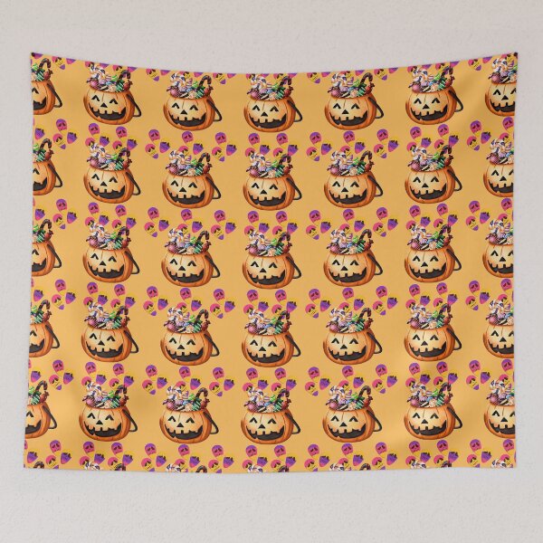 Item preview, Sweet Spooky Delights - Halloween Pumpkin and Candy Pattern | Playfully Eerie Design designed and sold by OrangeMG.