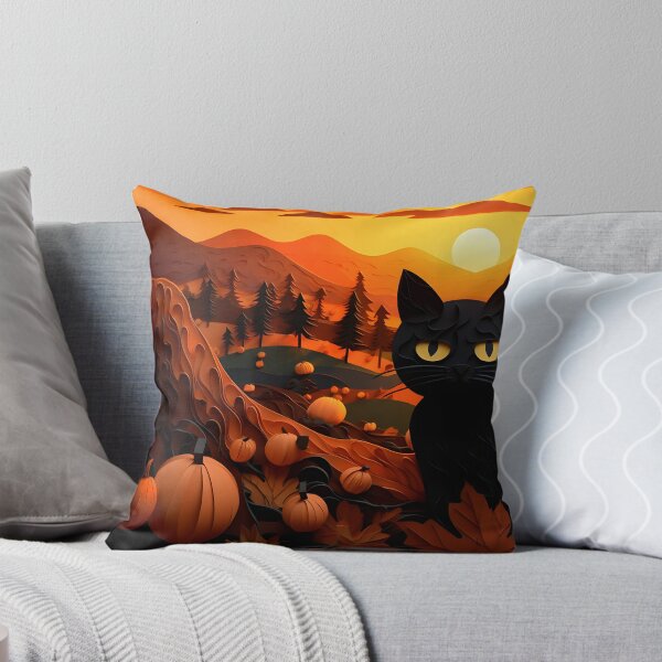 Item preview, Black Cat Pumpkin Patch designed and sold by LittleFirework.
