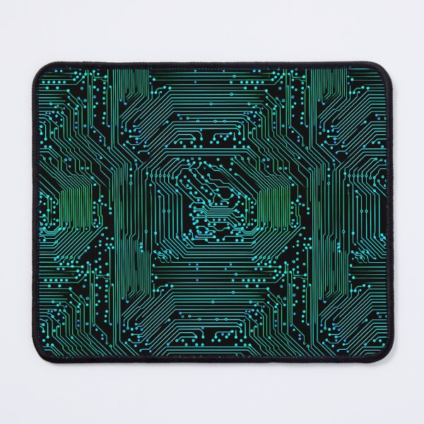 Item preview, Green Black Circuit Board Seamless Pattern designed and sold by Sturdust.