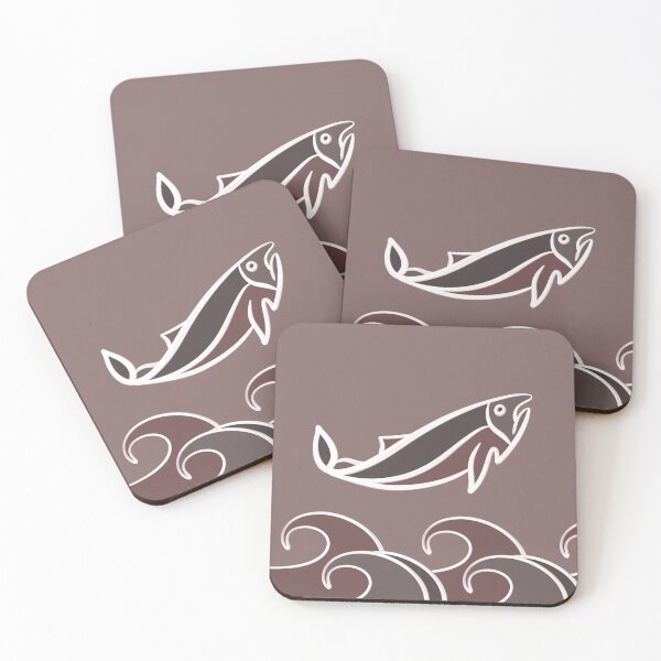 Item preview, Salmon Motif designed and sold by BorealLine.