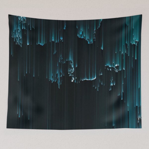 Item preview, Blue Drippy Glitch Liquid Art | StokedUpArt designed and sold by StokedUpArt.