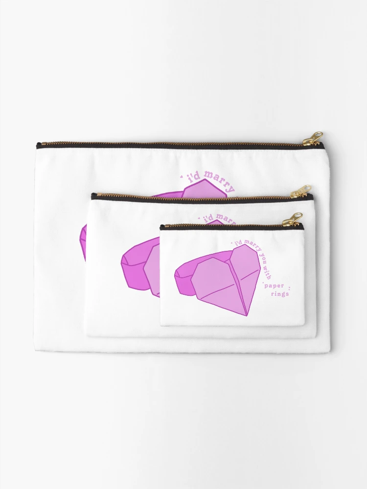 Thumbnail 2 of 4, Zipper Pouch, Paper Rings designed and sold by MerchHaunted.