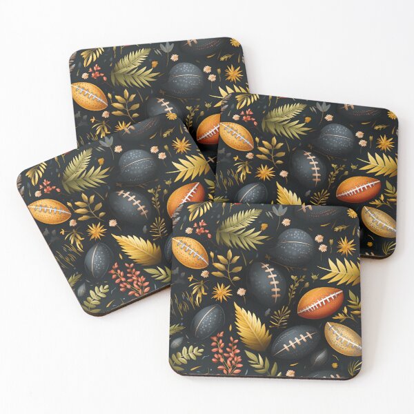 Item preview, Teardrops of the Autumn Harvest—the fruits of the NFL football season kickoff in their mid-flights amidst the falling leaves.  designed and sold by ignasirus.