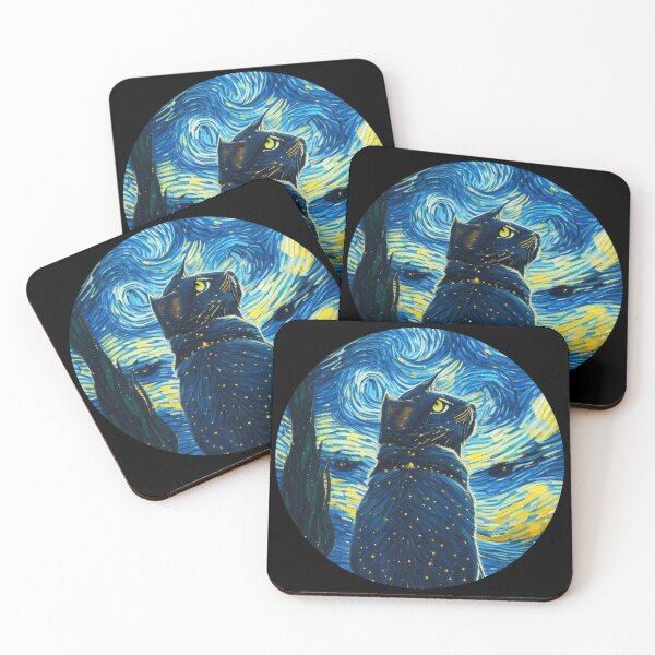 Item preview, Starry night Cat Van gogh Style designed and sold by Vangoholic.