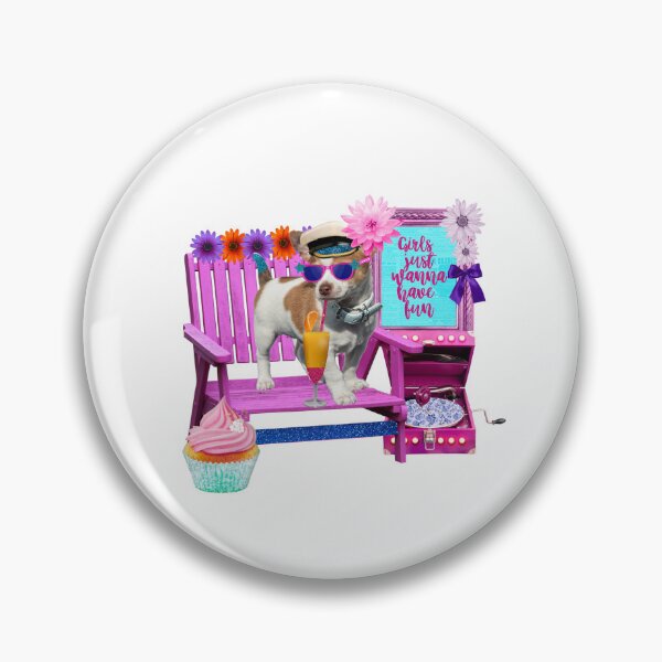 Item preview, Doggy Summer Pink Fun, Chair Cupcake Drink Music, What More Do You Need ? designed and sold by Livn2laugh.