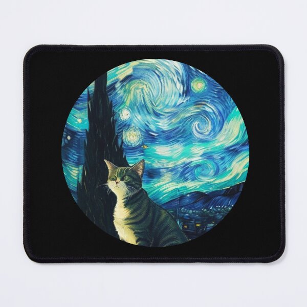 Item preview, Starry night Cat Van gogh Style designed and sold by Vangoholic.