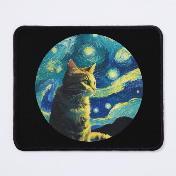 Item preview, Starry night Cat Van gogh Style designed and sold by Vangoholic.
