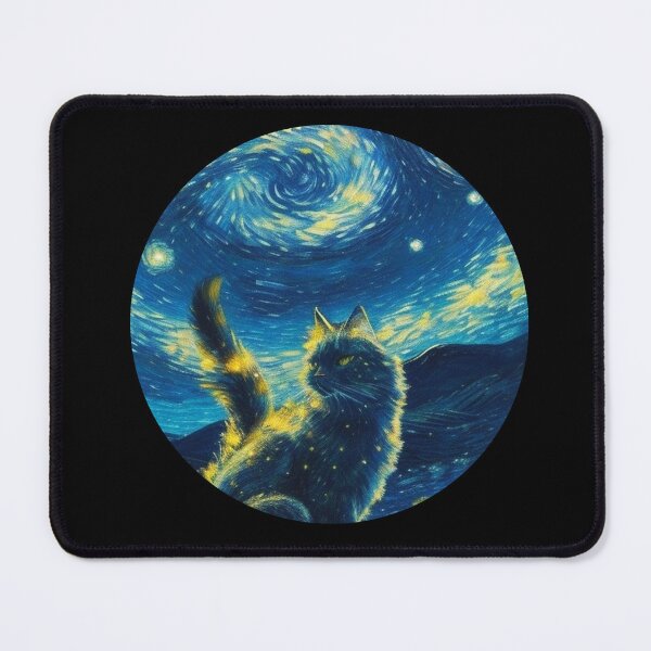Item preview, Starry night Cat Van gogh Style designed and sold by Vangoholic.
