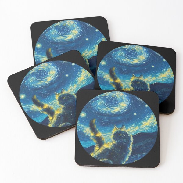 Item preview, Starry night Cat Van gogh Style designed and sold by Vangoholic.