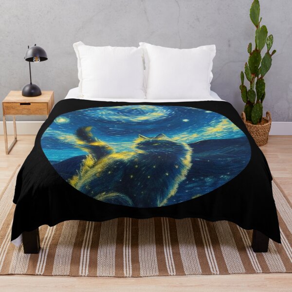 Item preview, Starry night Cat Van gogh Style designed and sold by Vangoholic.