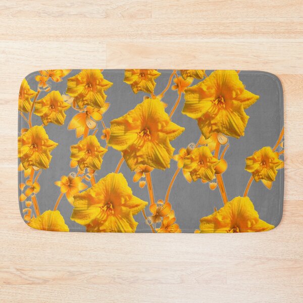 Item preview, GOLDEN FLOWERS GARDEN PATTERNS GREY  ART designed and sold by sharlesart.