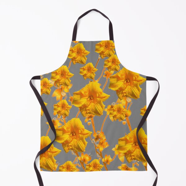 Item preview, GOLDEN FLOWERS GARDEN PATTERNS GREY  ART designed and sold by sharlesart.