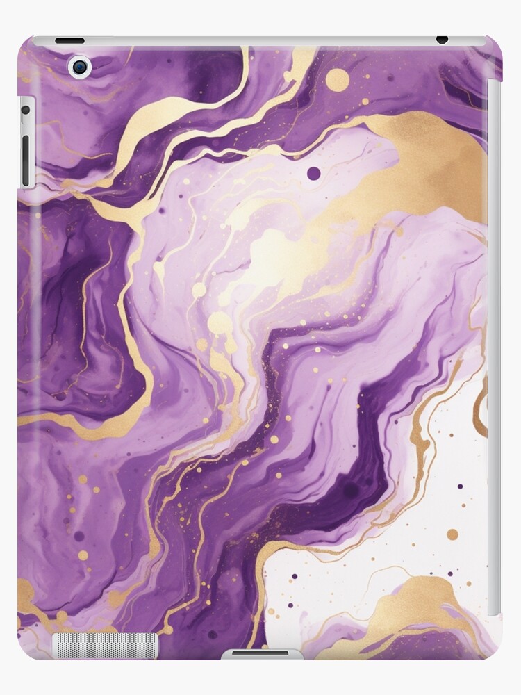 purple and gold marble effect | iPad Case & Skin