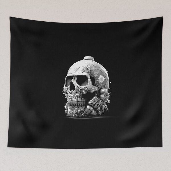 Item preview, SKULL SOLDIER DARK  BEARD CAMOUFLAGE GRANADE FREE FIRE CALL OF DUTY #ogirdor designed and sold by ogirdorgraphics.