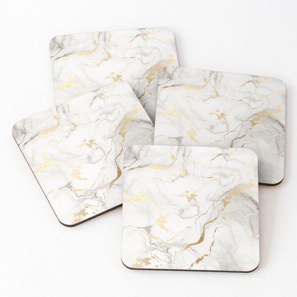 Item preview, White And Gold Marble Style Seamless Pattern designed and sold by AerinDigital.