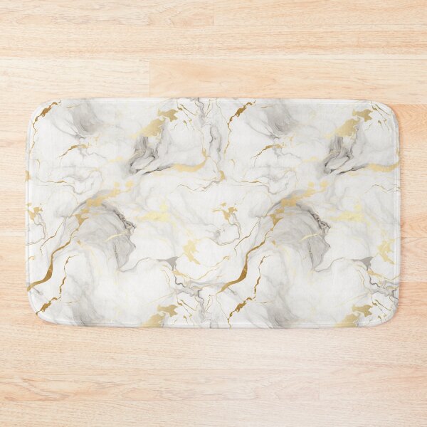Item preview, White And Gold Marble Style Seamless Pattern designed and sold by AerinDigital.