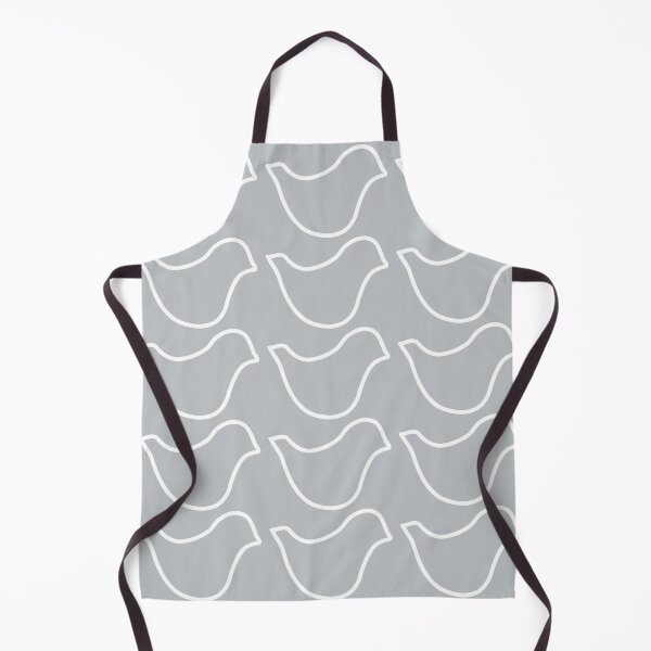 Item preview, Modern Flock of Birds | White on Soft Dove Grey Pattern | Bird designed and sold by bookofmalou.