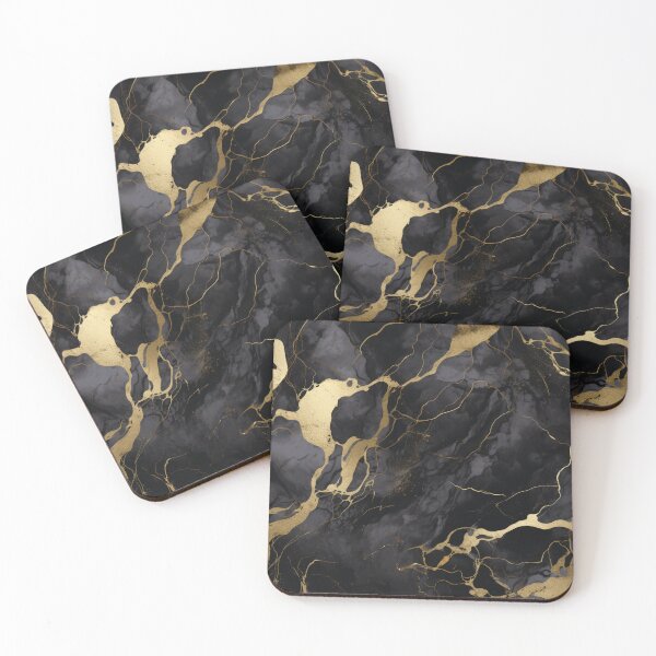 Item preview, Black And Gold Marble Style Seamless Pattern designed and sold by AerinDigital.