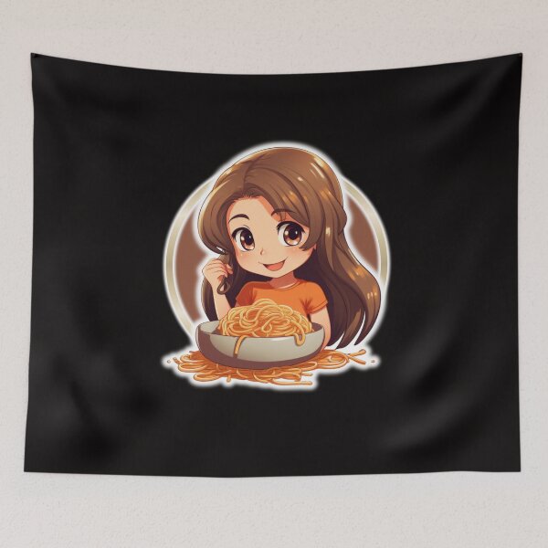 Item preview, Girl Eating Spaghetti designed and sold by Chmielayka.