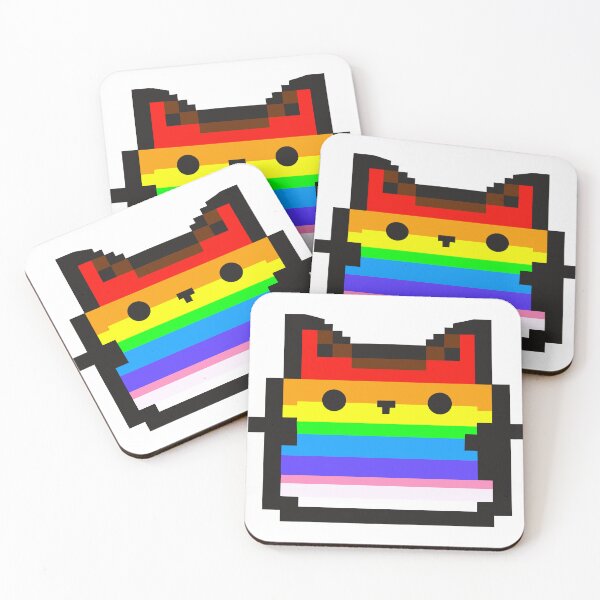 Item preview, A rainbow-colored Nyan Cat in the style of pixel art designed and sold by MashaVed.