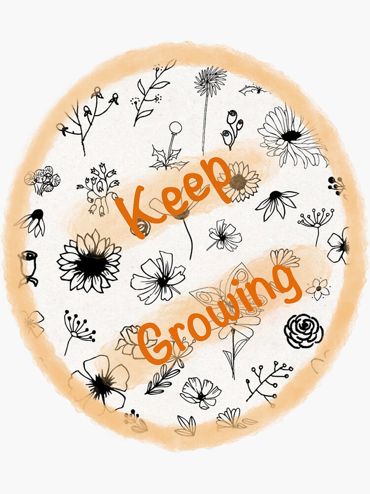 Thumbnail 3 of 3, Sticker, keep growing designed and sold by imsafehere.